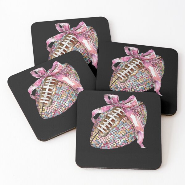 Item preview, Cute Pink Disco Mosaic Football Watercolor Art designed and sold by DavenBenn.