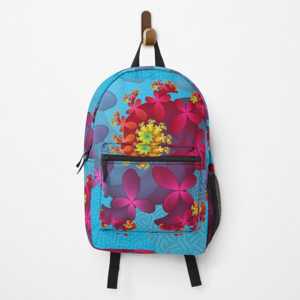 Item preview, Spiral Floral Fractal Art in Pink Blue Yellow Flower designed and sold by pinkal.