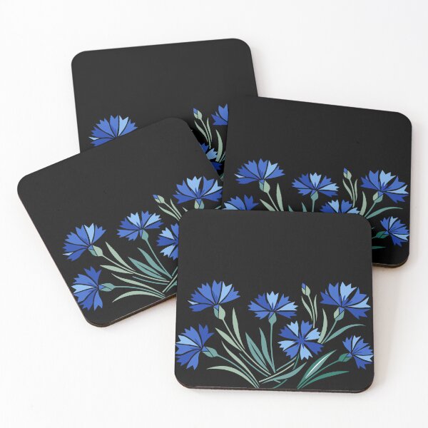 Item preview, Minimalist Abstract Cornflower Illustration with Blue Wildflowers designed and sold by ElegantOutlines.