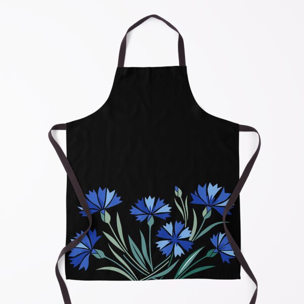 Item preview, Minimalist Abstract Cornflower Illustration with Blue Wildflowers designed and sold by ElegantOutlines.