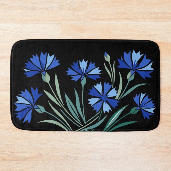 Item preview, Minimalist Abstract Cornflower Illustration with Blue Wildflowers designed and sold by ElegantOutlines.