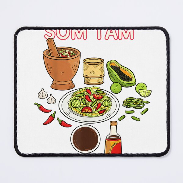 Item preview, SOM TAM Thai Food Lover Spicy Salad Culinary Illustration T-Shirt designed and sold by viinnzArt.