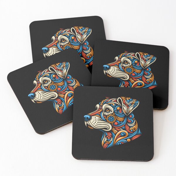 Item preview, Colorful Sacred Geometry Dog Mandala Portrait designed and sold by DavenBenn.
