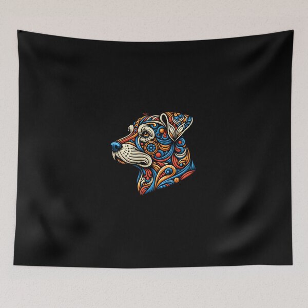 Item preview, Colorful Sacred Geometry Dog Mandala Portrait designed and sold by DavenBenn.
