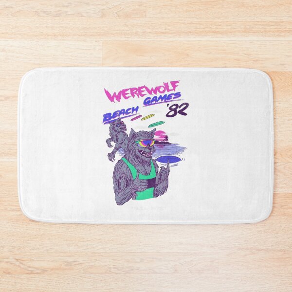 Item preview, Vaporwave Retro 80s Beach Werewolf Games designed and sold by AnneMeaux.