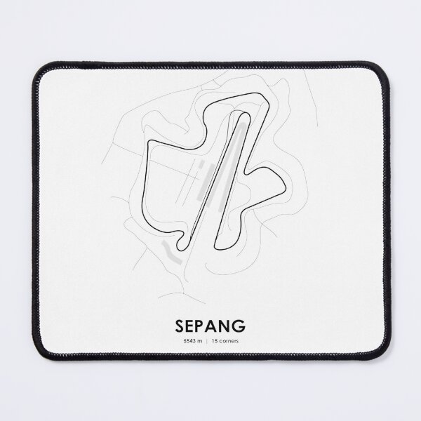 Item preview, Sepang Malaysia Racing Circuit Track Map Illustration designed and sold by PORTALSTAR.