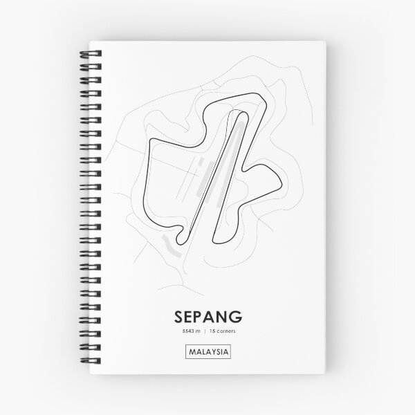 Item preview, Sepang Malaysia Racing Circuit Track Map Illustration designed and sold by PORTALSTAR.