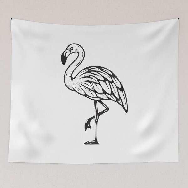 Item preview, Flamingo Elegant 1 Line Art Gift designed and sold by OneLine Studio.
