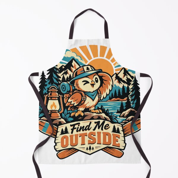 Item preview, Find Me Outside Funny Owl Hiking Adventure designed and sold by Summit Folk Studio.