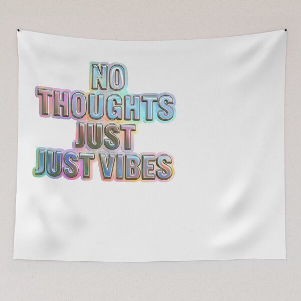 Item preview, No Thoughts Just Vibes Holographic Aesthetic designed and sold by NicolasGlowArt.