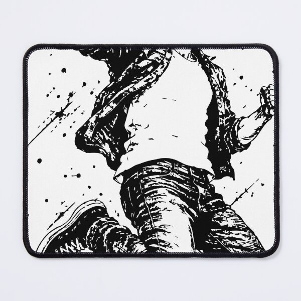 Item preview, A dynamic ink-style illustration of a young man leaping with a victory peace sign, conveying joy, energy, freedom and celebration through gritty splash textures designed and sold by Dejbar.
