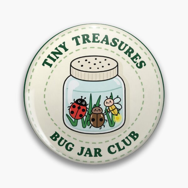 Item preview, Tiny Treasures Bug Jar Sticker | Cute Ladybug Beetle Firefly | Goblincore Cottagecore Decal designed and sold by Oddbubblestickers.