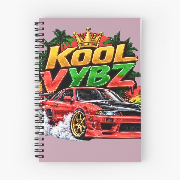 Item preview, Kool Vybz Red JDM Drift Car with Crown and Palm Trees designed and sold by digitalbob60.