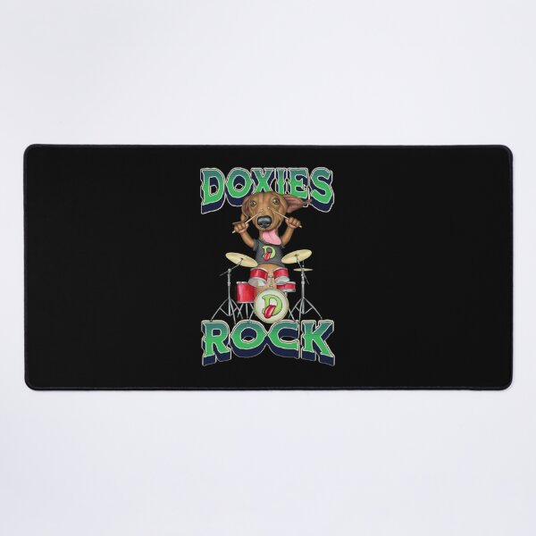 Item preview, Cute Dachshund Rock Drummer Cartoon Graphic designed and sold by DavenBenn.