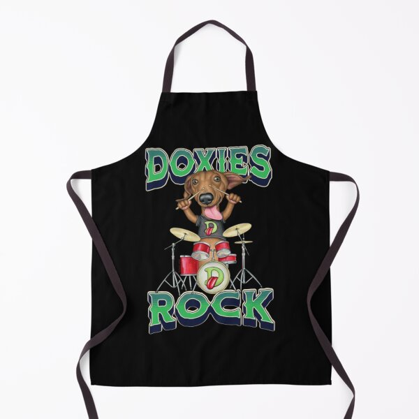 Item preview, Cute Dachshund Rock Drummer Cartoon Graphic designed and sold by DavenBenn.