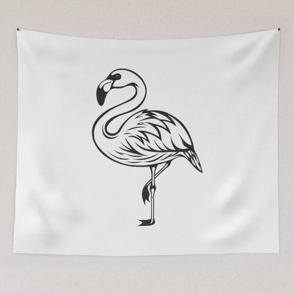 Item preview, Flamingo Elegant 2 Line Art Gift designed and sold by OneLine Studio.