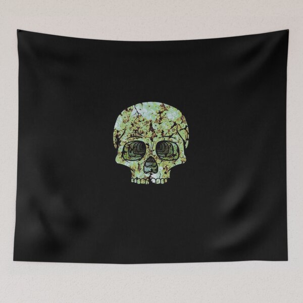 Item preview, Gothic Green Floral Skull Pattern Art designed and sold by DavenBenn.