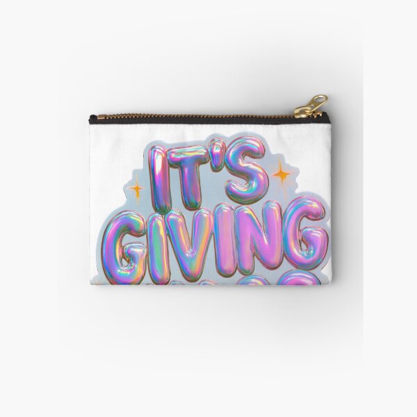 Item preview, It's Giving Chaos Iridescent Bubble Letters designed and sold by NicolasGlowArt.