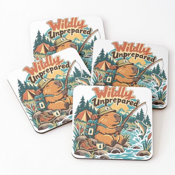 Item preview, Wildly Unprepared Funny Capybara Fishing Camping designed and sold by Summit Folk Studio.