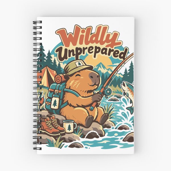 Item preview, Wildly Unprepared Funny Capybara Fishing Camping designed and sold by Summit Folk Studio.