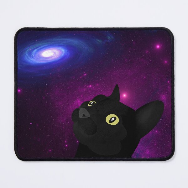 Item preview, black cat looking at a galaxy designed and sold by FandomizedRose.