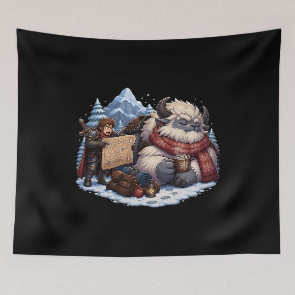 Item preview, My Mount Is On Winter Break Funny DND Cozy Gamer designed and sold by BadhbhLoot.