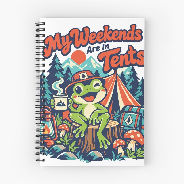 Item preview, My Weekends Tents Funny Frog Camping Pun designed and sold by Summit Folk Studio.