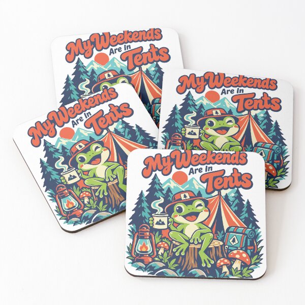 Item preview, My Weekends Tents Funny Frog Camping Pun designed and sold by Summit Folk Studio.
