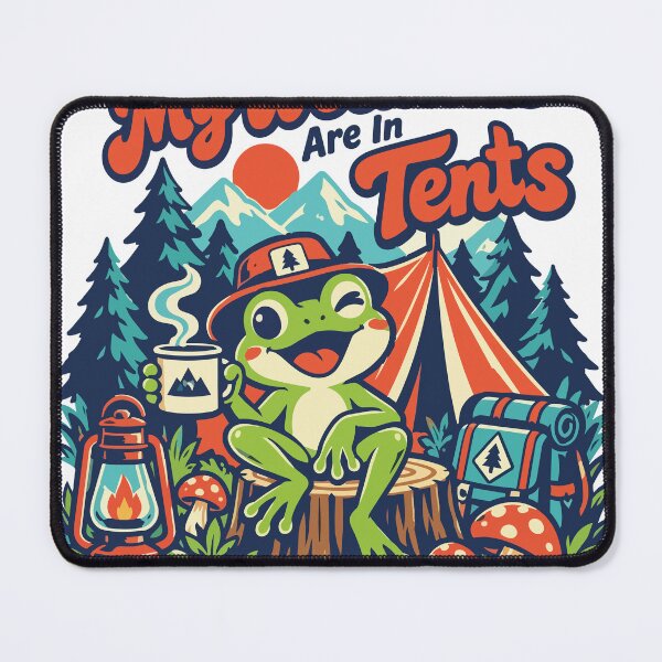 Item preview, My Weekends Tents Funny Frog Camping Pun designed and sold by Summit Folk Studio.