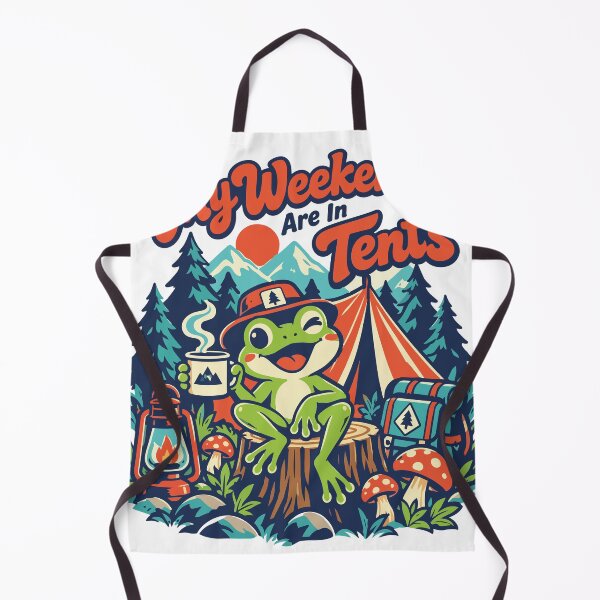Item preview, My Weekends Tents Funny Frog Camping Pun designed and sold by Summit Folk Studio.