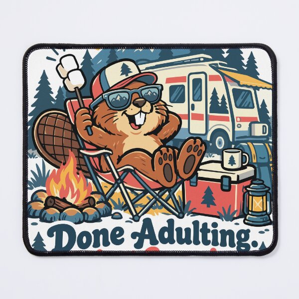 Item preview, Cool Camping Bear RV Campfire Adventure designed and sold by Summit Folk Studio.