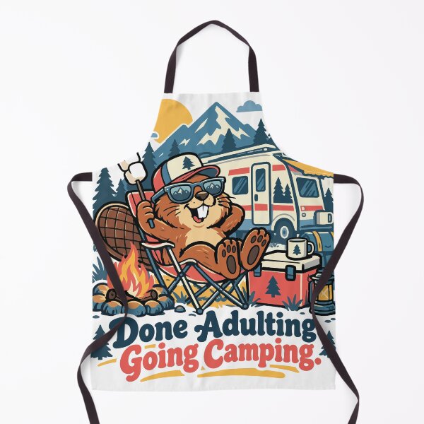 Item preview, Cool Camping Bear RV Campfire Adventure designed and sold by Summit Folk Studio.