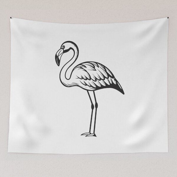 Item preview, Flamingo Friendly 1 Line Art Gift designed and sold by OneLine Studio.