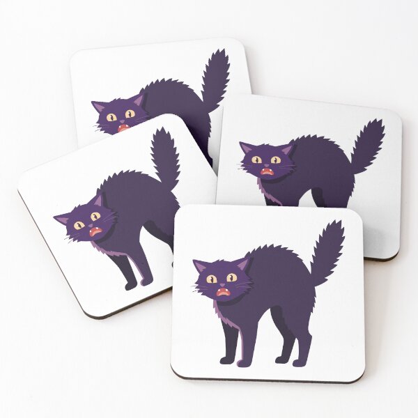 Item preview, Spooky Arched Back Black Cat Halloween Illustration designed and sold by fadiyahmp.