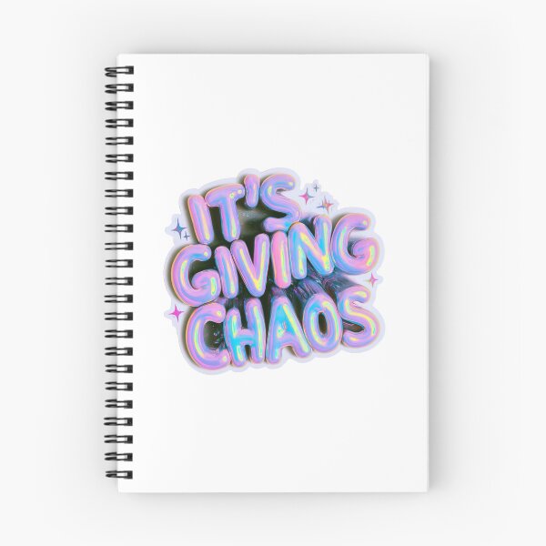 Item preview, It's Giving Chaos Iridescent Bubble Letters designed and sold by NicolasGlowArt.