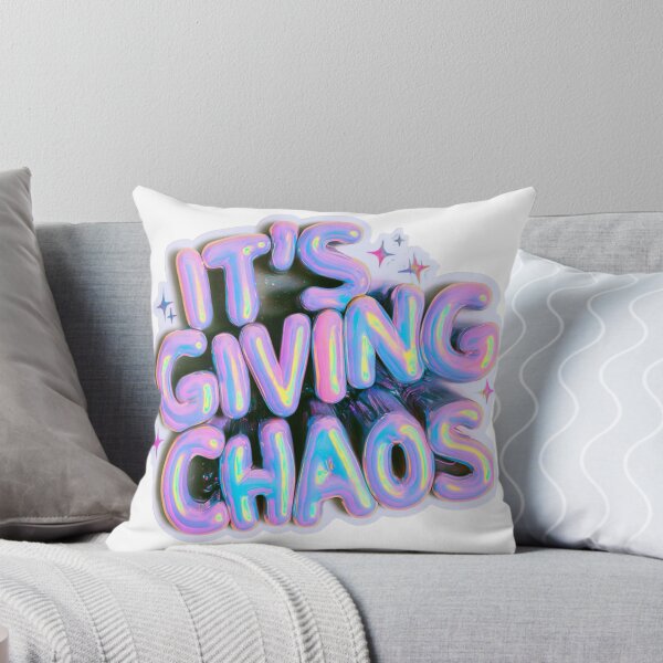 Item preview, It's Giving Chaos Iridescent Bubble Letters designed and sold by NicolasGlowArt.