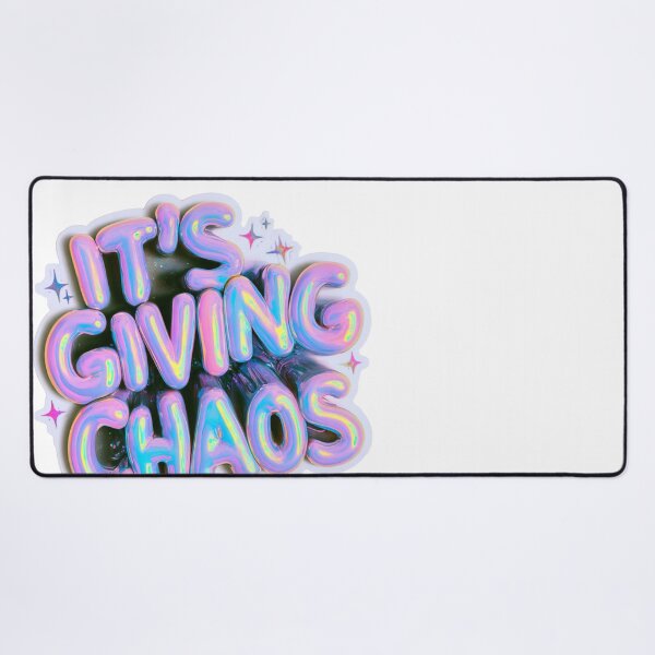 Item preview, It's Giving Chaos Iridescent Bubble Letters designed and sold by NicolasGlowArt.
