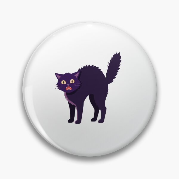 Item preview, Spooky Arched Back Black Cat Halloween Illustration designed and sold by fadiyahmp.