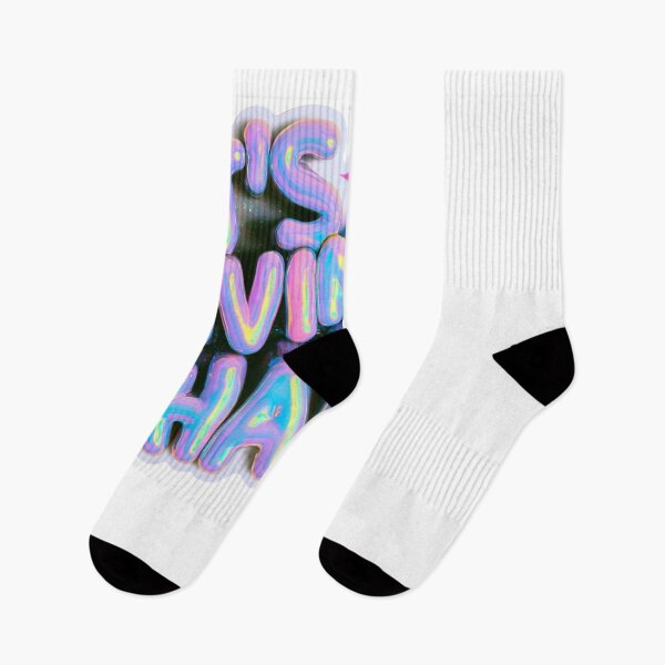 Item preview, It's Giving Chaos Iridescent Bubble Letters designed and sold by NicolasGlowArt.