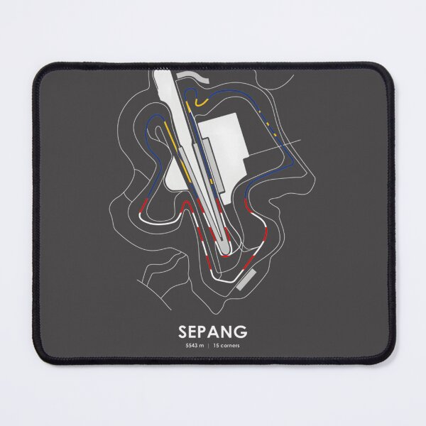 Item preview, Sepang Malaysia Racing Track Map with Flag Design designed and sold by PORTALSTAR.