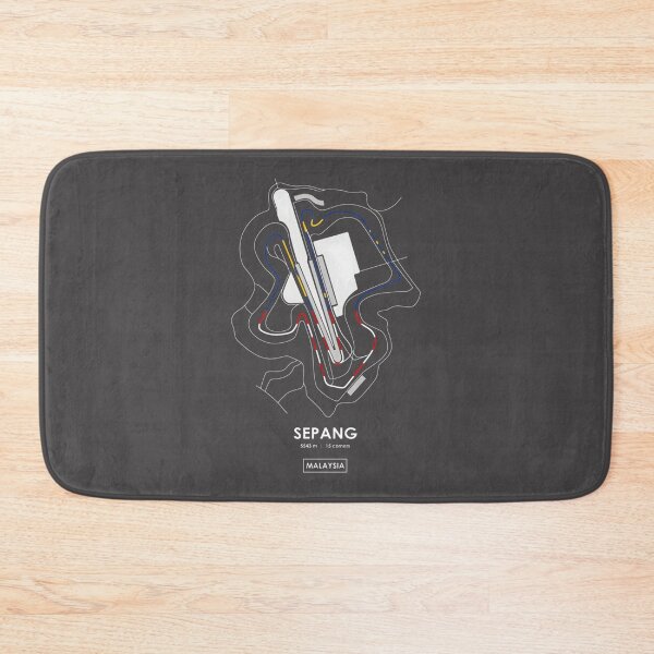 Item preview, Sepang Malaysia Racing Track Map with Flag Design designed and sold by PORTALSTAR.
