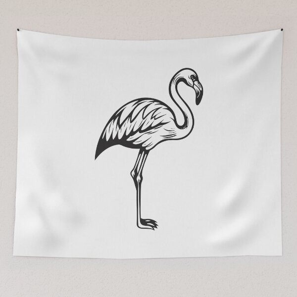 Item preview, Flamingo Friendly 2 Line Art Gift designed and sold by OneLine Studio.