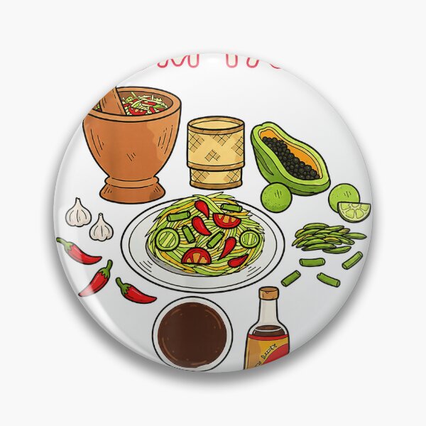 Item preview, SOM TAM Thai Food Lover Spicy Salad Culinary Illustration T-Shirt designed and sold by viinnzArt.