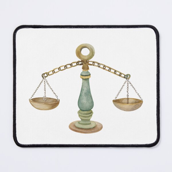 Item preview, Watercolor Vintage Golden Balance Scales designed and sold by AlinaMel.