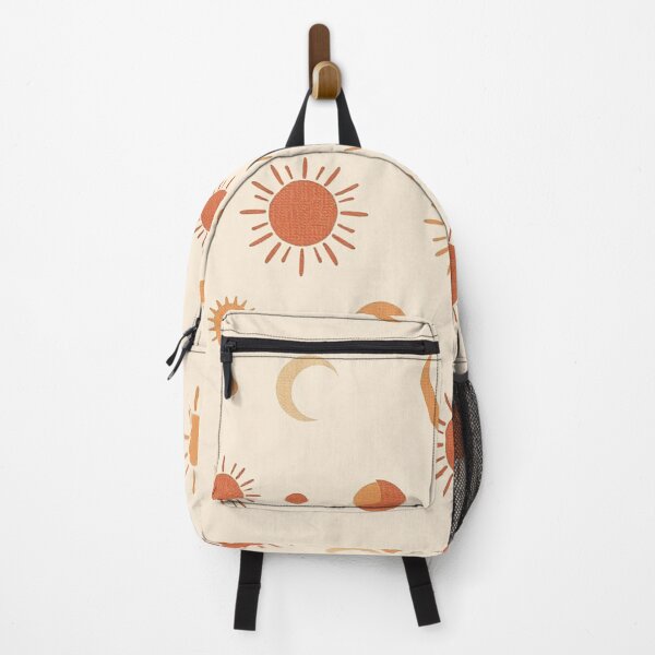 Item preview, Warm Terracotta Folk Sun and Star Pattern designed and sold by IntelliMindDesigns.