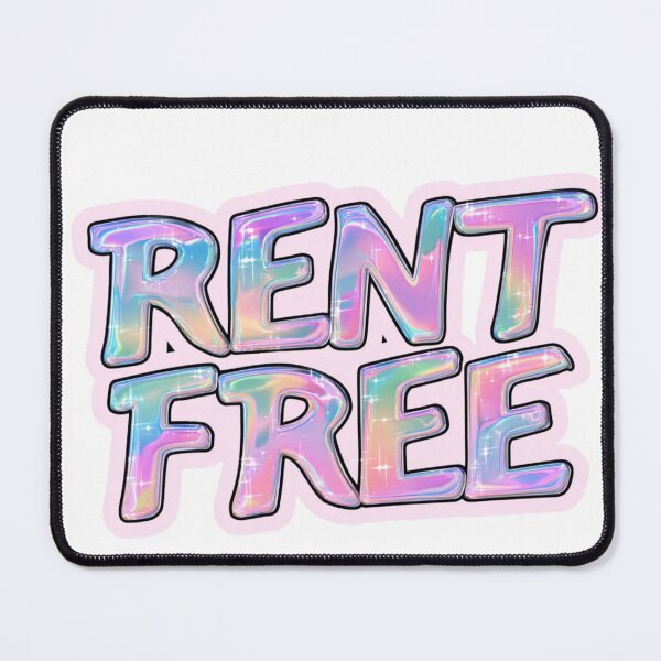 Item preview, Rent Free Holographic Bubble Letter Aesthetic designed and sold by NicolasGlowArt.