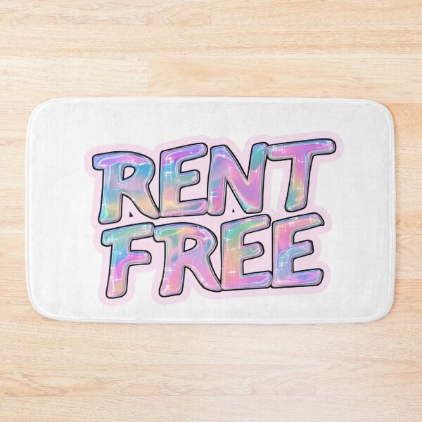Item preview, Rent Free Holographic Bubble Letter Aesthetic designed and sold by NicolasGlowArt.