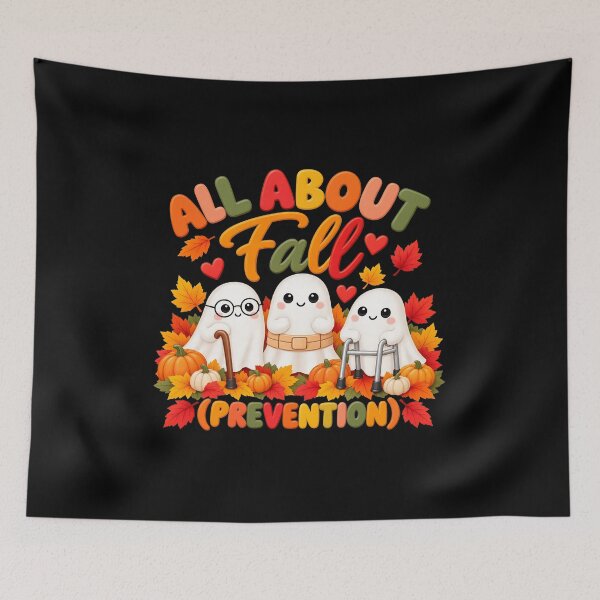 Item preview, Cute Ghosts Fall Prevention Autumn Leaves Pumpkins designed and sold by Dmo3HarkoArt.