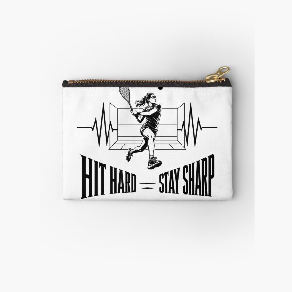 Item preview, Hit Hard Stay Sharp Women's Squash  | Female Squash Player Heartbeat Design | Motivational Racquet Sports Art designed and sold by StyxIND.