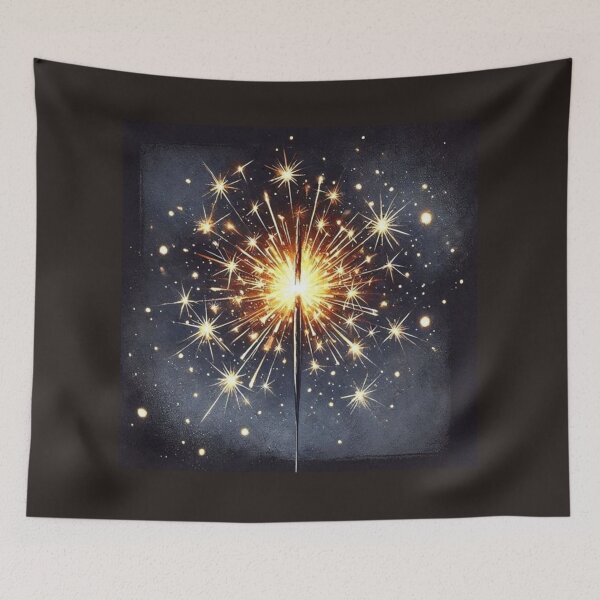 Item preview, Golden Sparkler Festival Fireworks Night Artwork  designed and sold by NivyasArtistry.
